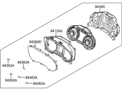 Hyundai 94073-3V410 Cluster Assembly-Instrument