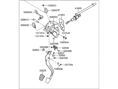 Hyundai 32802-3X230 Pedal Assembly-Clutch