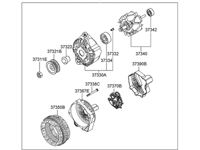 Hyundai 37300-37800 Generator Assembly 0