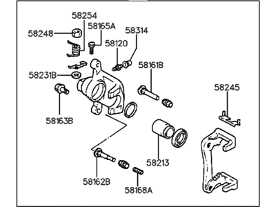 Hyundai 58320-28A00 Caliper Kit-Rear Brake,RH