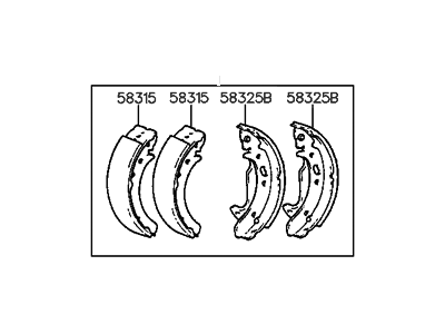 1993 Hyundai Elantra Parking Brake Shoe - 58305-28A60