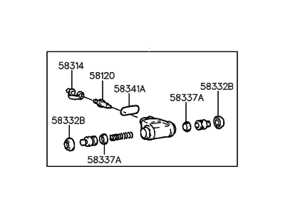 Hyundai 58330-28001 Cylinder Assembly-Wheel