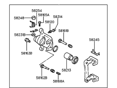 Hyundai 58310-28A00 Caliper Kit-Rear Brake,LH