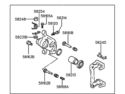 1991 Hyundai Elantra Brake Caliper Bracket - 58310-28A00