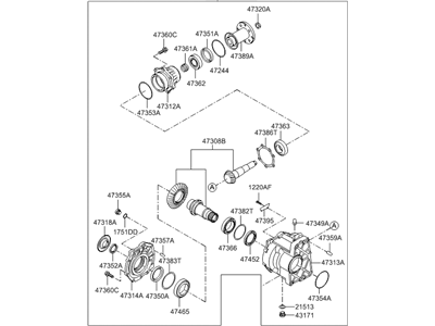 2018 Hyundai Tucson Transfer Case - 47300-3D500