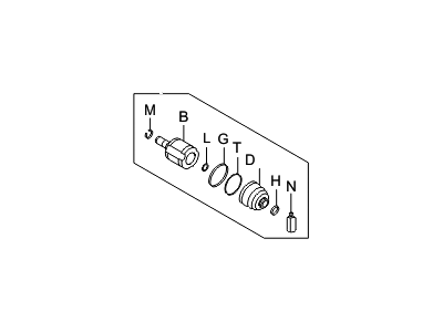 Hyundai 49505-2BA30 Joint Kit-Front Axle Differential Side LH