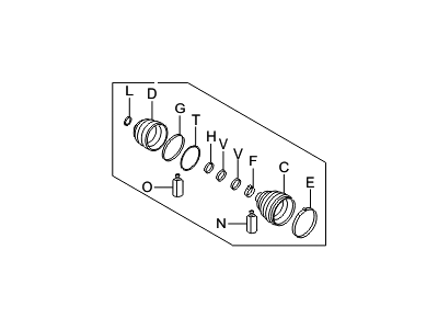 Hyundai 49609-2BA10 Boot Kit-Front Axle Wheel Side RH