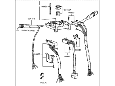 Hyundai 93400-24100 Switch Assembly-Multifunction