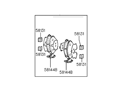 2000 Hyundai Elantra Brake Pad Set - 58101-29A20