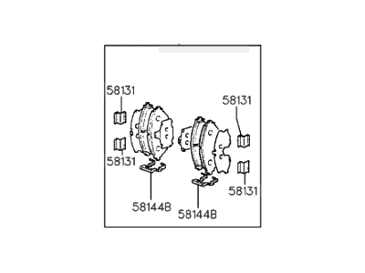 1994 Hyundai Elantra Brake Pad Set - 58101-29A00