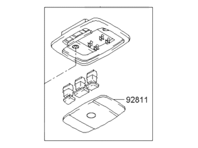 Hyundai 92800-3B300-SR Room Lamp Assembly