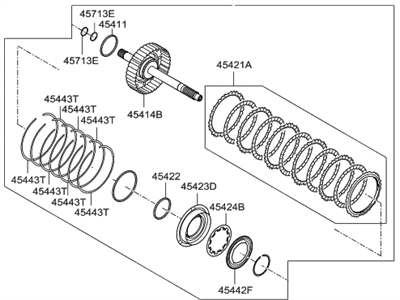 Hyundai 45410-26300 Clutch Assembly-35R