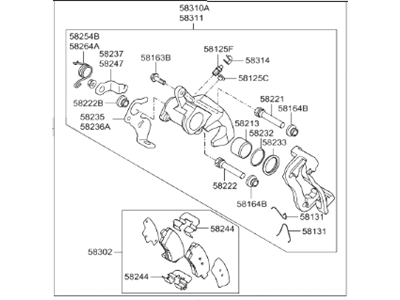 2020 Hyundai Elantra Brake Caliper Bracket - 58230-F3300