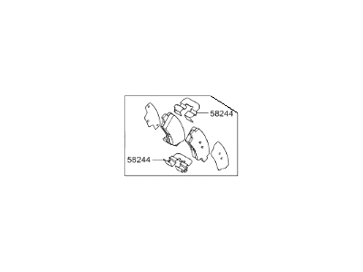 Hyundai 58302-F3A30 Rear Disc Brake Pad Kit