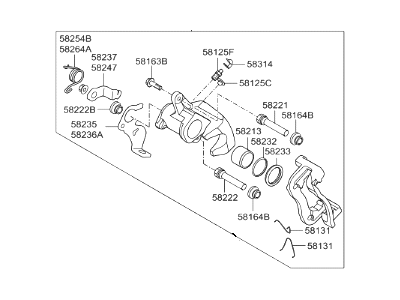 Hyundai 58310-F3A30 Caliper Kit-Rear Brake,LH