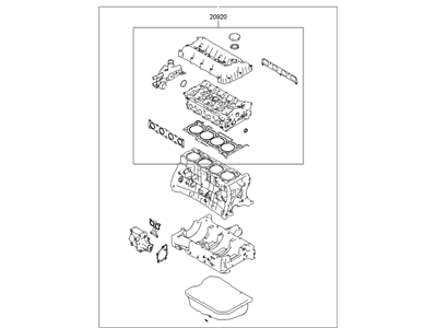 Hyundai 20910-25B00-C Gasket Kit-Engine Overhaul