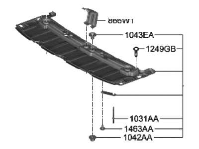 Hyundai 866A1-KL000 COVER-RR BUMPER UNDER