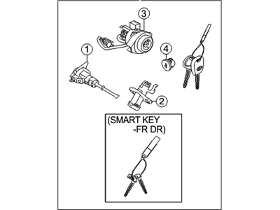 Hyundai Sonata Hybrid Door Lock Cylinder - 81905-3S080