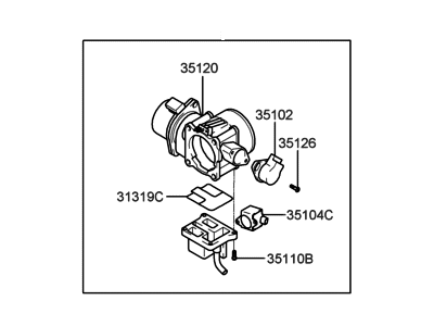 Hyundai 35100-39050 Body Assembly-Throttle