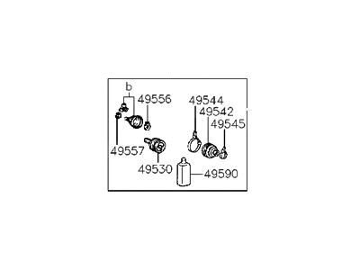 Hyundai 49505-28B01 Joint Kit-Trunnion