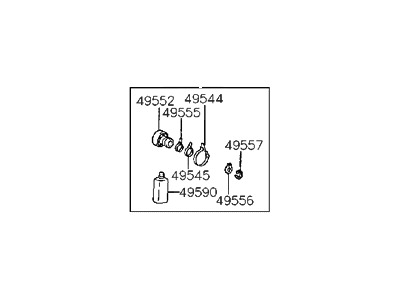 Hyundai 49504-28A01 Damper Kit-Front Axle Dynamic