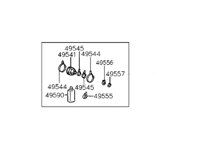 Hyundai 49609-25A00 Boot Kit-Front Axle Wheel Side RH