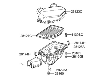 Hyundai Genesis G80 Air Filter Box - 28121-B1600