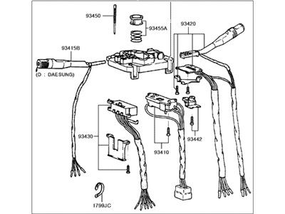 Hyundai 93400-24200 Switch Assembly-Multifunction