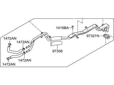 Hyundai 97550-B8000 Pipe Assembly-Rear Heater Water