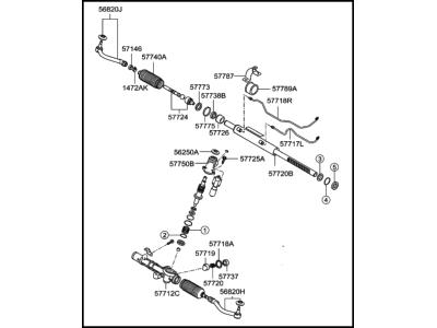 Hyundai Santa Fe Rack And Pinion - 57700-2B000-RM