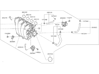 2019 Hyundai Elantra Intake Manifold - 28310-2EAA0