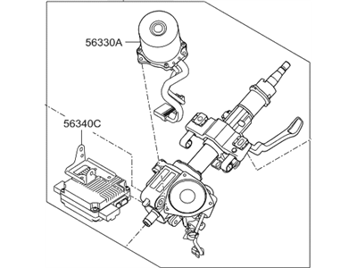 2013 Hyundai Santa Fe Steering Column - 56310-2W900