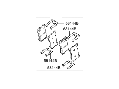 Hyundai Genesis G90 Brake Pad Set - 58101-D2A12