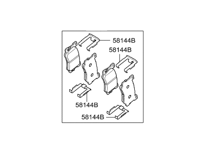 Hyundai 58101-D2A12 Front Disc Brake Pad Kit