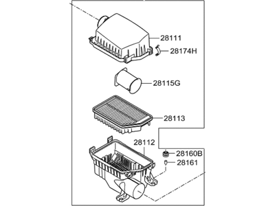 Hyundai 28110-3X350 Cleaner Assembly-Air