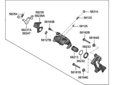 Hyundai Kona Brake Caliper - 58310-J9A20