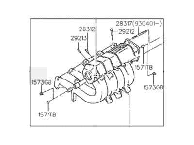 1993 Hyundai Elantra Intake Manifold - 28310-33001