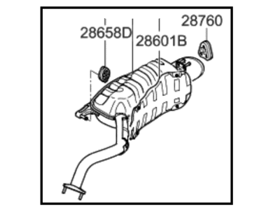 2006 Hyundai Santa Fe Muffler - 28700-2B350