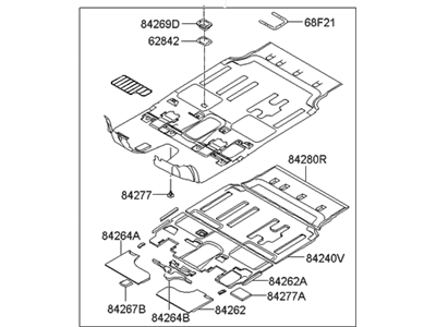 Hyundai 84260-4D140-ABA Carpet Assembly-Floor