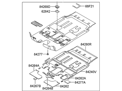 Hyundai 84260-4D160-BQ Carpet Assembly-Floor