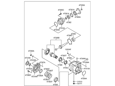 Hyundai Santa Fe Transfer Case - 47300-3B100