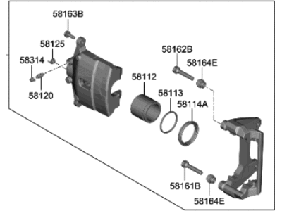 Hyundai Kona N Brake Caliper - 58180-I3A00