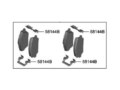 Hyundai 58101-I3A00 PAD KIT-FRONT DISC BRAKE