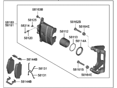 Hyundai Kona N Brake Caliper - 58110-I3000