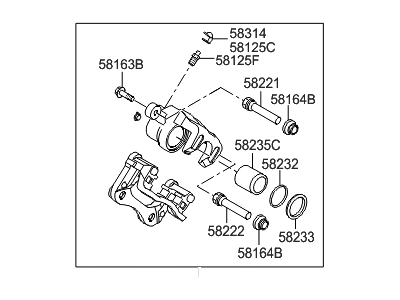 2014 Hyundai Azera Brake Caliper - 58311-2TA60