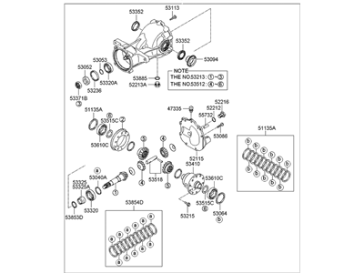 2007 Hyundai Santa Fe Differential - 53000-39300