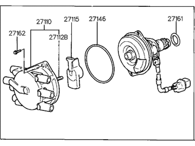 1990 Hyundai Sonata Distributor - 27100-35010