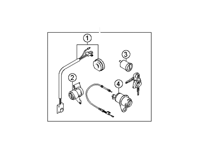 Hyundai Santa Fe Door Lock Cylinder - 81905-26400