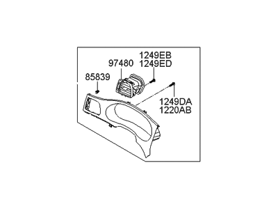 Hyundai 84830-3M000-PW2 Panel Assembly-Cluster Facia