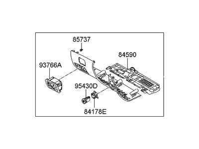 Hyundai 84750-3M310-V2 Panel Assembly-Crash Pad Lower,LH